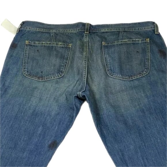 Old Navy Y2K Ultra Low Rise Boot Cut Distressed Jeans Size 16 40x33 VTG 2006 - Picture 9 of 9